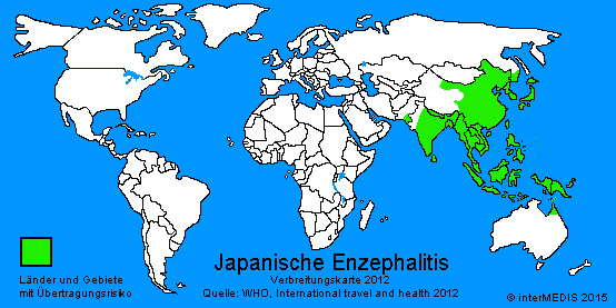 Japanische Enzephalitis Verbreitung